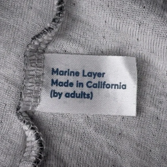 Marine Layer Double Knit Hoodie Mens XL Heather Gray Pullover Lightweight USA - Picture 3 of 8